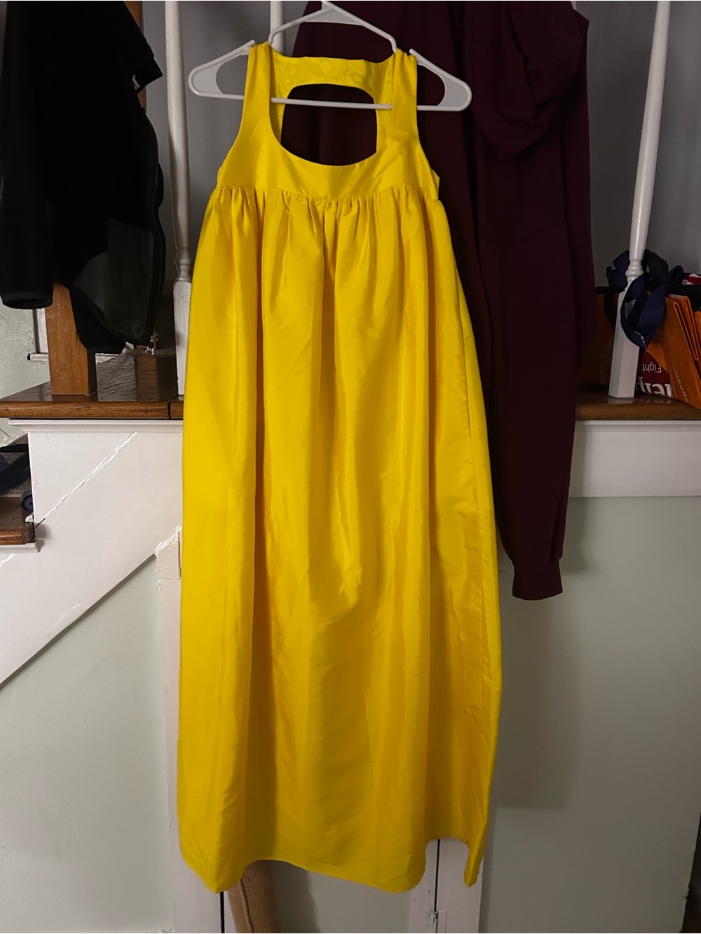 Anthropologie Bright Yellow Maxi Sundress